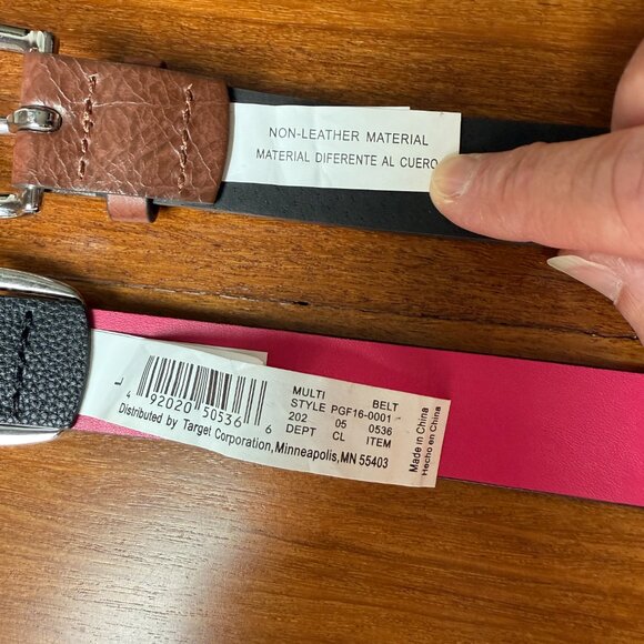 Two Girl's Belts - Black & Brown - Size L - Picture 9 of 9